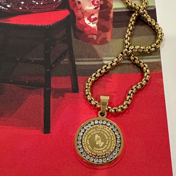 Prayer gold plated Serenity Prayer/Our Father Prayer - Picture 4 of 4